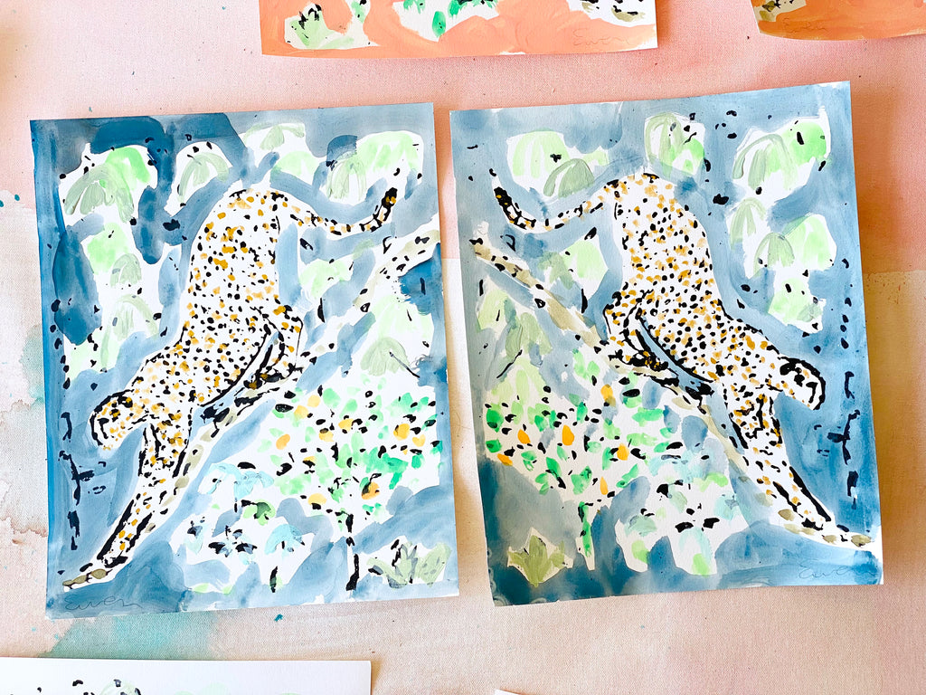 Serigraph Paintings // Spotted Cats No. 6