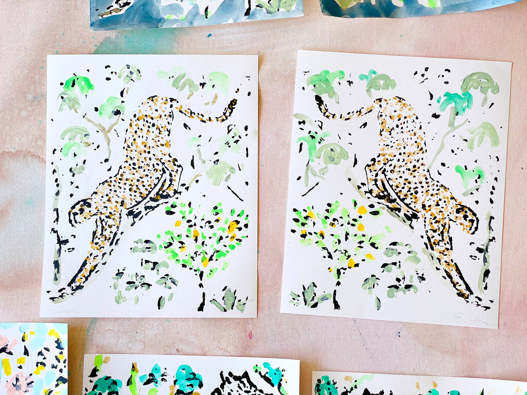 Serigraph Paintings // Spotted Cats No. 7