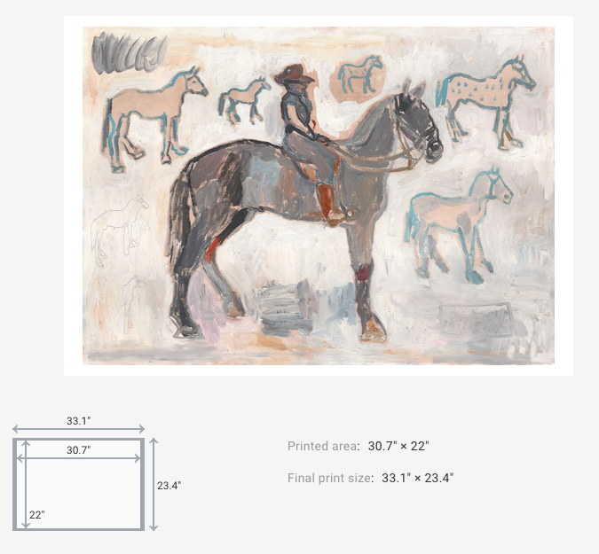 Giclée // Ranger With 7 and a Half Horses