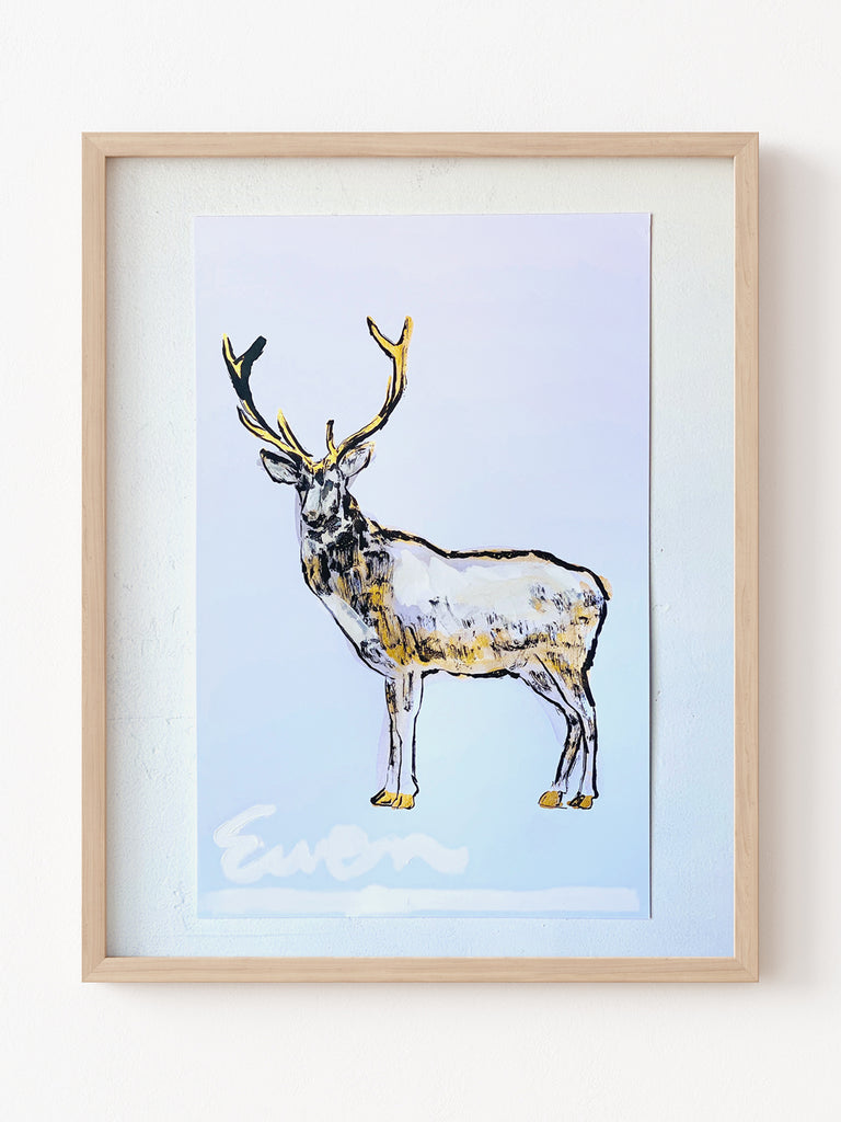 Hand Painted Multiple // Gold Dappled Stag, Left