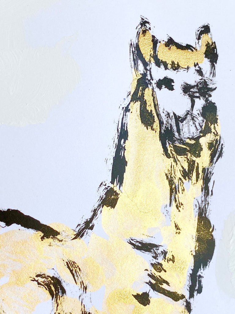 Hand Painted Multiple // Golden Alpaca No. 2 (Green Mountain)