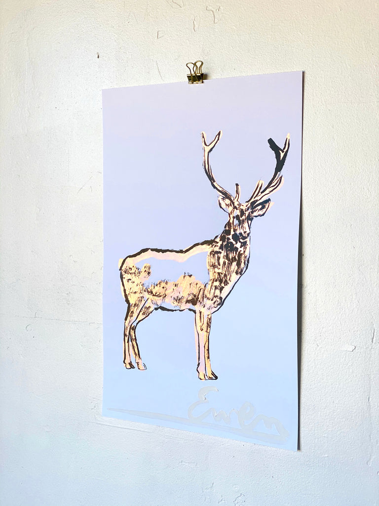 Hand Painted Multiple // Copper Stag, Right
