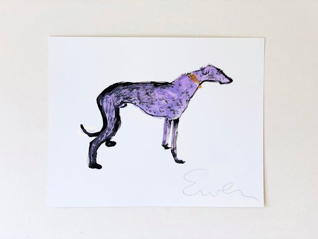 Hand Painted Multiple // Greyhound Pair, Lavender