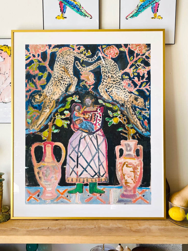 Framed Print // Sophia (Mother & Child with Cheetahs)