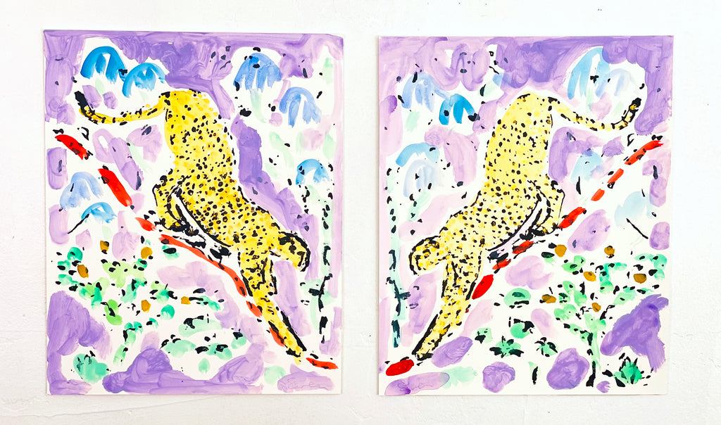 Serigraph Paintings // Cheetah Pair