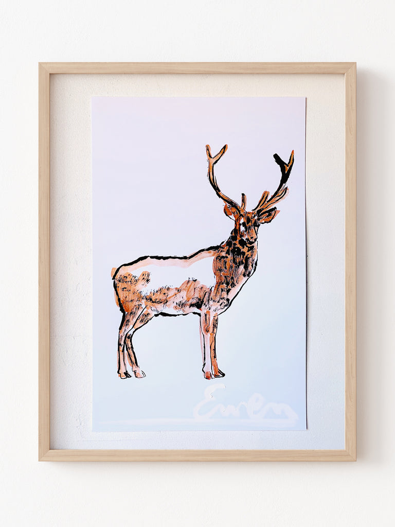 Hand Painted Multiple // Copper Stag, Right