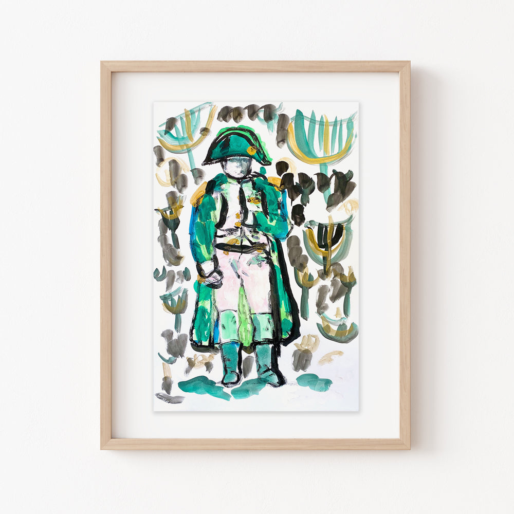 Hand Painted Multiple // Napoleon No. 5 :  Emerald, Pink & Gold