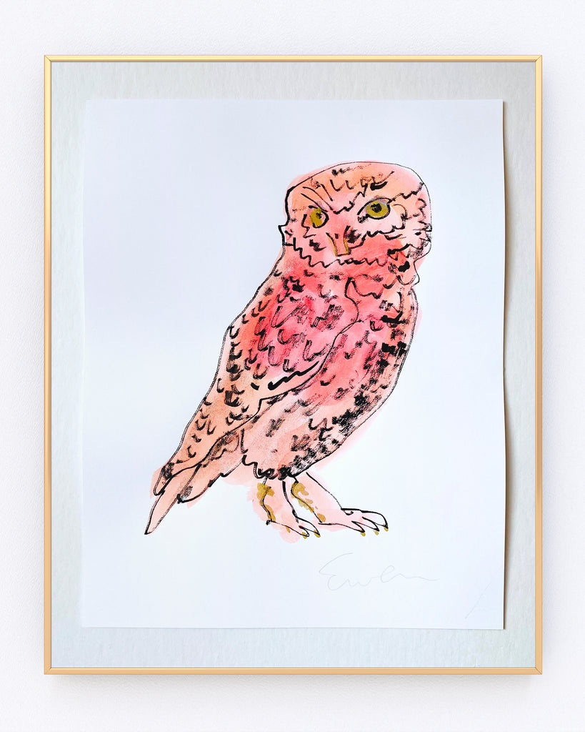 Hand Painted Multiple // Red Owl